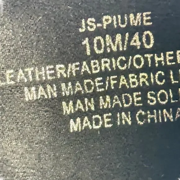 Jessica Simpson Piume Feather Black High Heel Ankle Boots Booties Shoes sz 10 - Picture 16 of 16